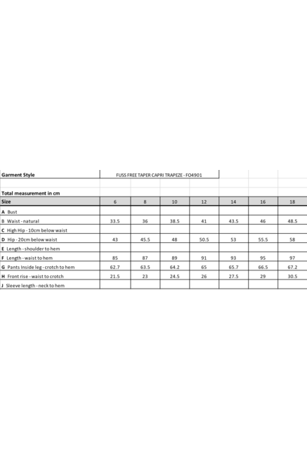 Foil Fuss Free Taper Trapeze Capri Pant in True Navy