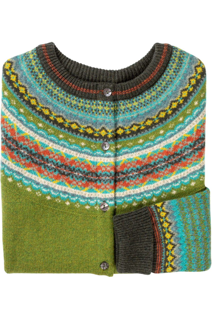 Eribe Knitwear Alpine Cardigan in Moss