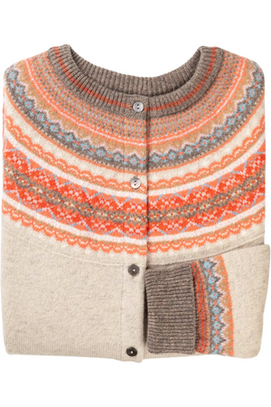 Eribe Knitwear Alpine Short Cardigan in Hibiscus