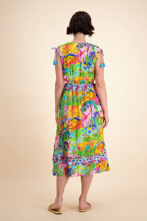 Lula Soul Mirage Sleeveless Midi Dress in Print